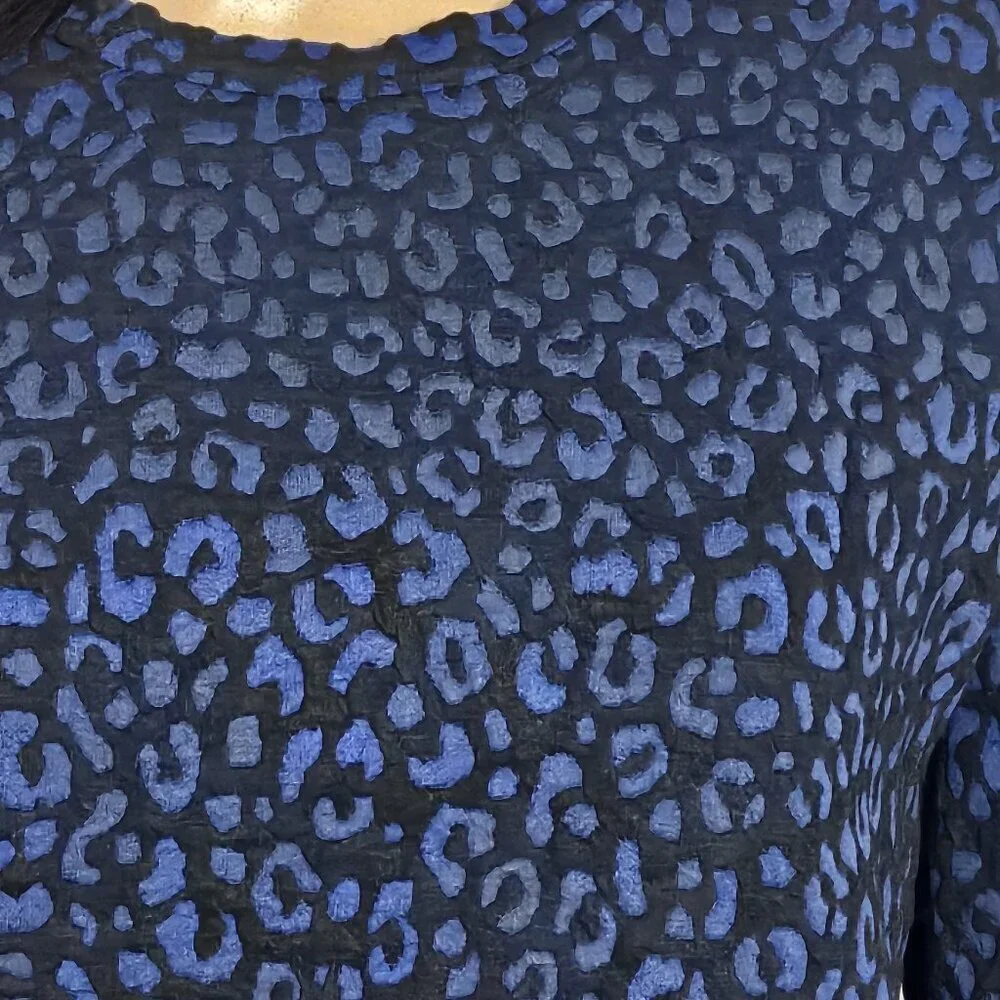 2/$50 Michael Kors Jacquard Cat Print Top Petite NWT
